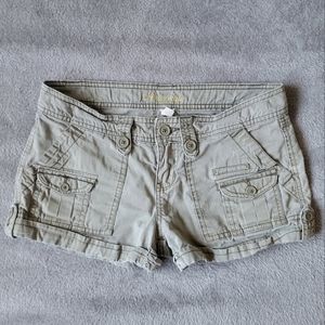 aeropostale green y2k mini cargo shorts